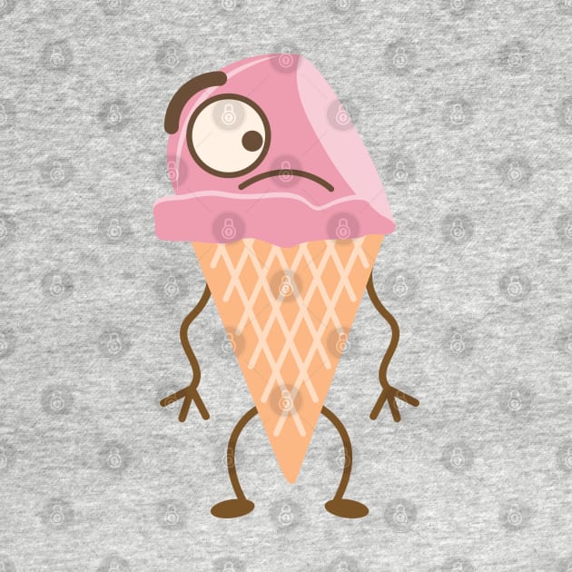 Strawberry Ice Cream Cone by Tooniefied